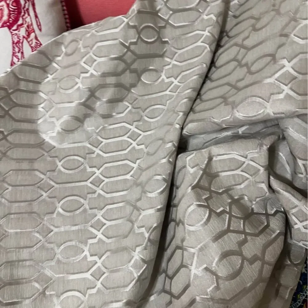 Custom Pleated Top Ballard Designs Curtain Panels x2